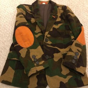 Boys Mini Boden Camouflage Corduroy Sportcoat